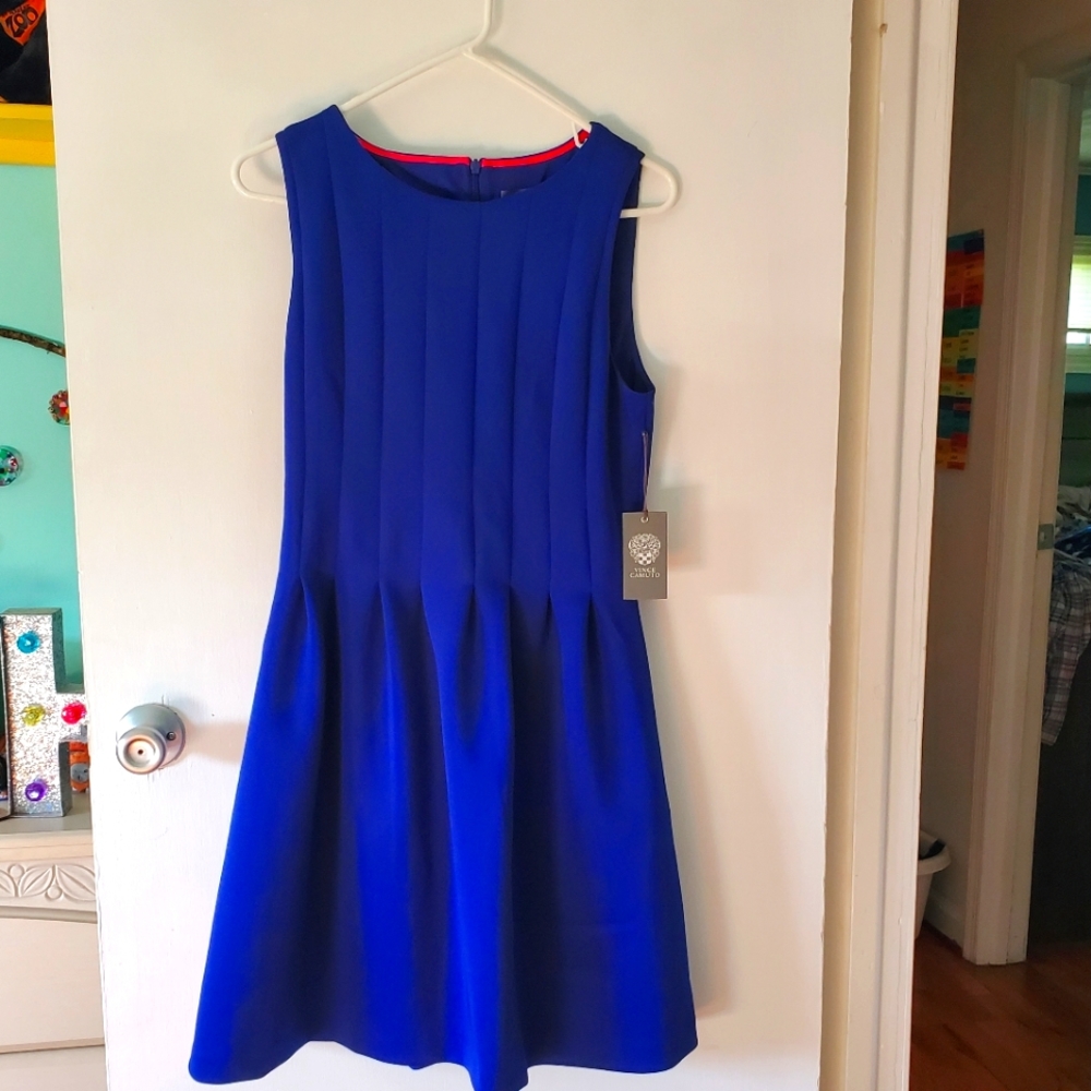 Royal blue midi dress NWT Vince Camuto size 12